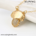 43084 Xuping fashion jewelry gold special design necklace with Synthetic zircon